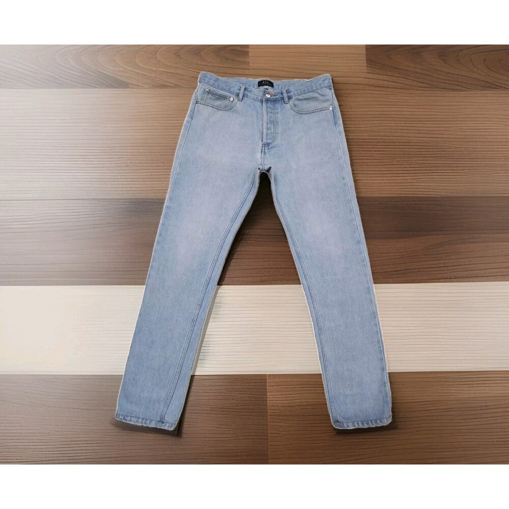 A.P.C. Petit New Standard Distressed Faded Selvedge Redline Jeans Size 30(31×29)